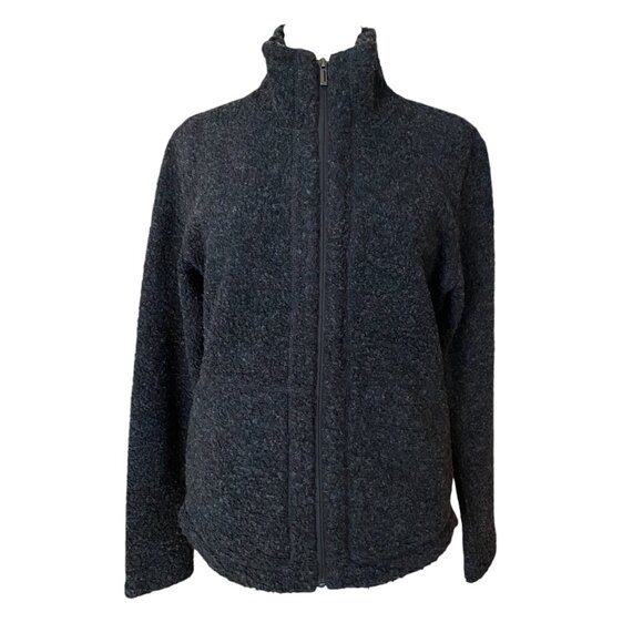 Nau Randygoat Wool Blend Full Zip Jacket Charcoal Gray Shearling Gorpcore Ski-L - Picture 5 of 14